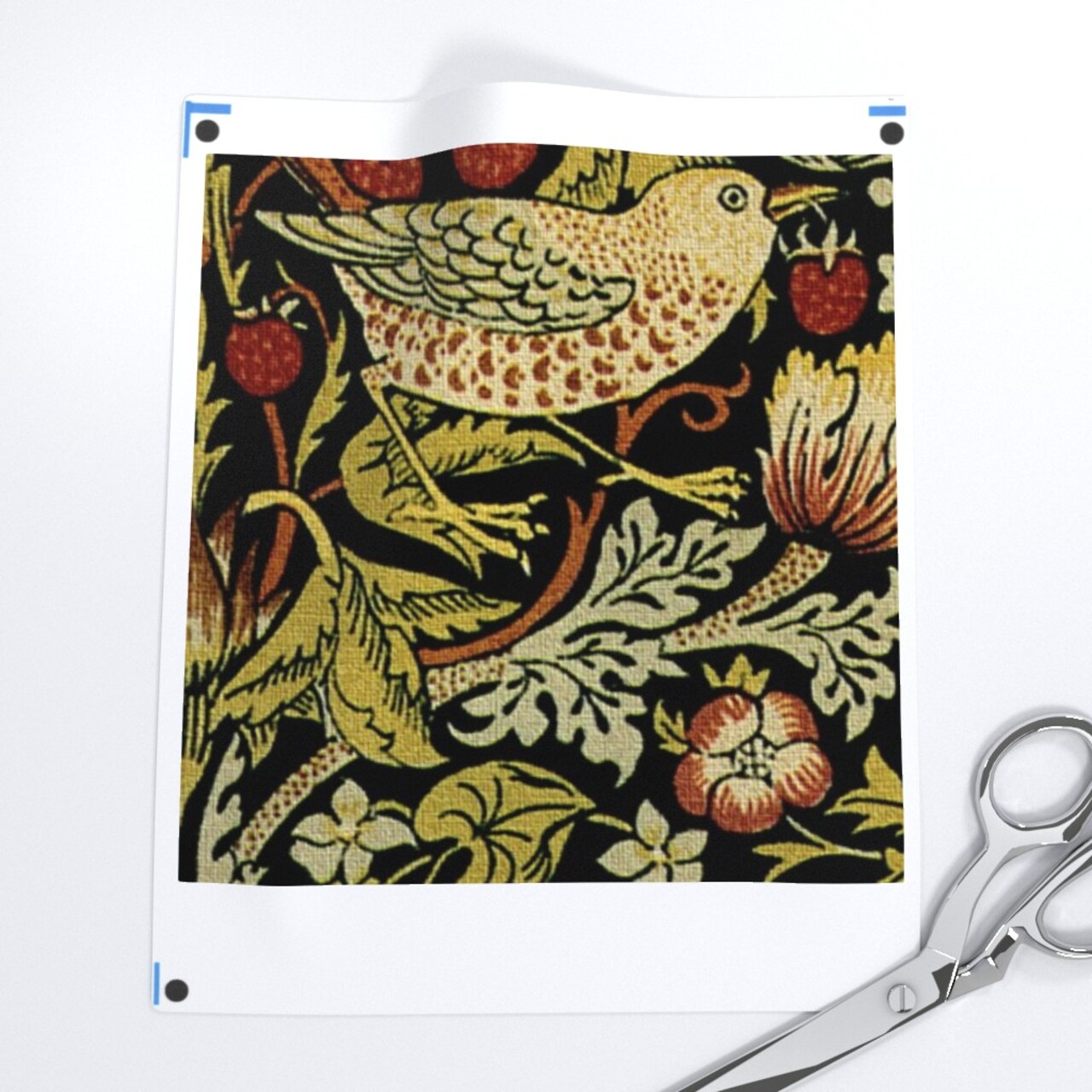 William Morris Traditional Victorian Woven Look English Garden Arts And Craft Black Green Custom Pre-pasted Wallpaper by Spoonflower Pre-Pasted Wallpaper 2FT Wide